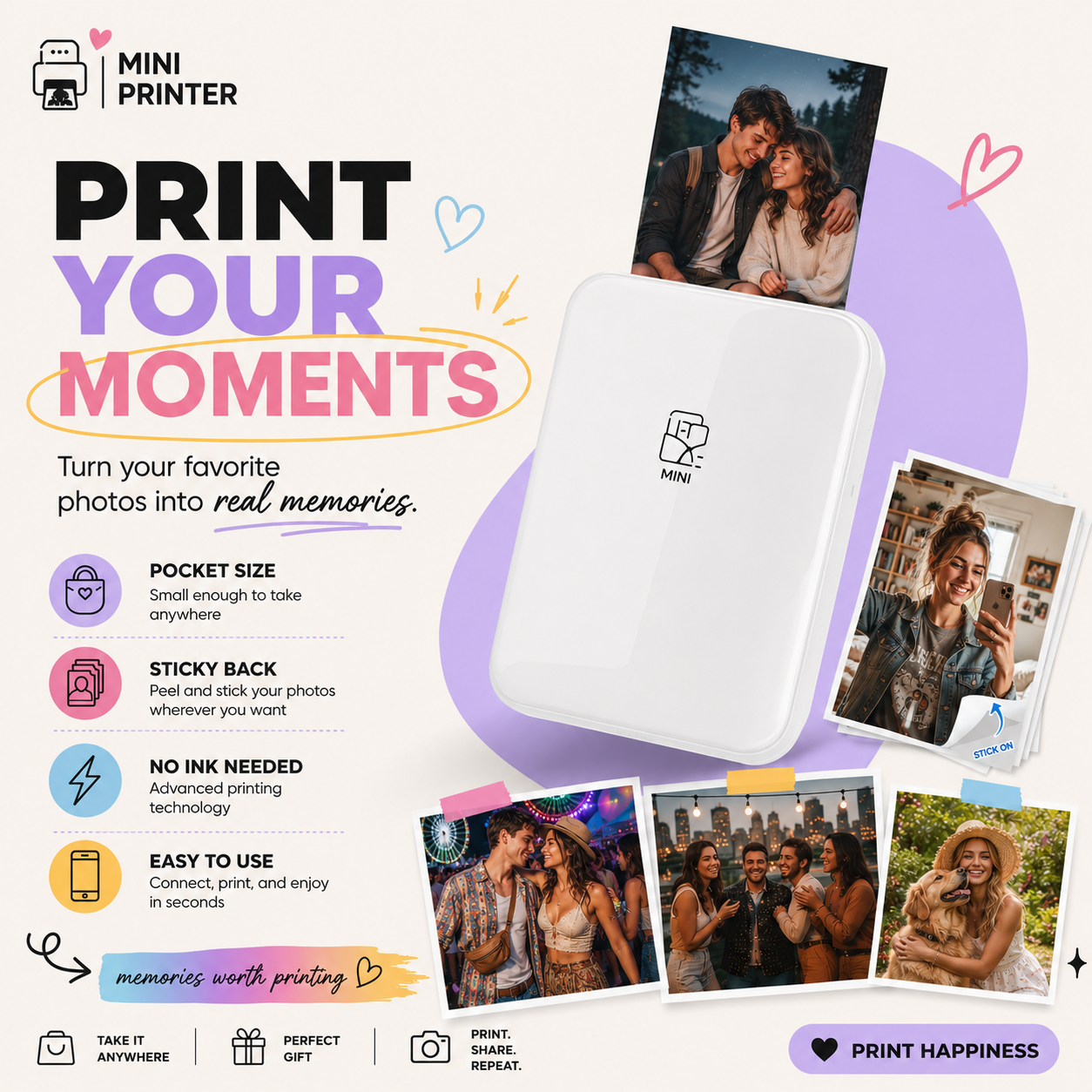 Mini Photo Printer | Pocket Color Printer